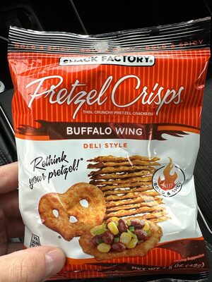 Snack Factory Pretzel Crisps, Buffalo Wing, Individual Snack Pack, 1.5 Oz