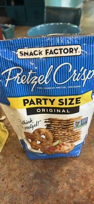 Snack Factory Original Pretzel Crisps, Non-GMO, 14 oz Party Size Bag