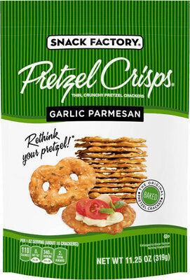 Snack Factory Pretzel Crisps, Garlic Parmesan, 11.25 Oz