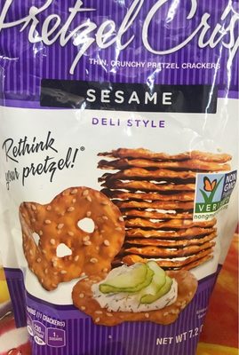 Sesame Deli Style Thin, Crunchy Pretzel Crackers, Sesame