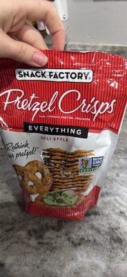 Snack Factory Everything Pretzel Crisps, Non-GMO, 7.2 OZ Resealable Bag