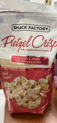 Snack Factory, Pretzel Crisps, White Chocolate & Peppermint, White Chocolate & Peppermint