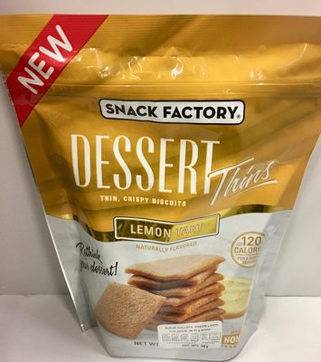 Dessert Thins Thin, Crispy Biscuits, Lemon Tart