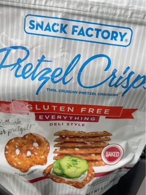 Snack Factory Pretzel Crisps, Gluten Free Everything Flavor, 5 Oz