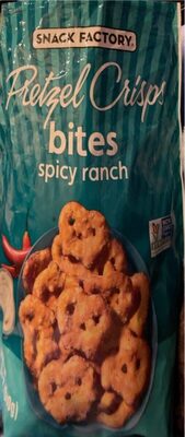 Snack Factory Pretzel Crisps Bites, Spicy Ranch Pretzels, 12 Oz