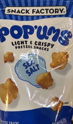 Snack Factory Pop'ums Sea Salt Pretzel Snacks, 9 Oz Bag