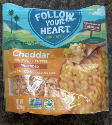 Cheddar Style Dairy-Free Shredded Cheese, Cheddar