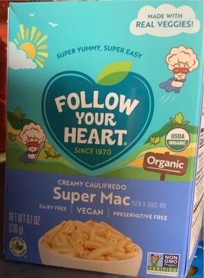 Creamy Caulifredo Organic Super Mac Pasta & Sauce Mix, Creamy Caulifredo