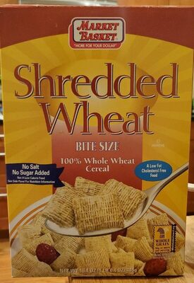 Shredded Wheat Bite Size 100% Whole Wheat Cereal, Shredded Wheat