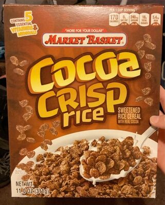 Sweetened Cocoa Crisp Rice Cereal, Sweetened