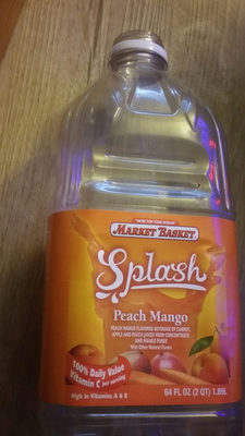 Market Basket, Splash Flavored Beverage, Peach Mango, Peach Mango
