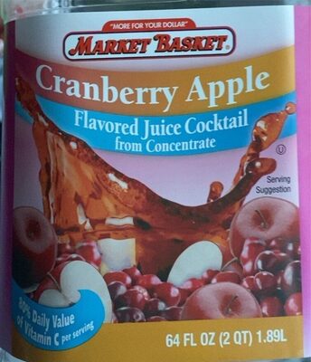 Cranberry Apple Flavored Juice Cocktail From Concentrate, Cranberry Apple