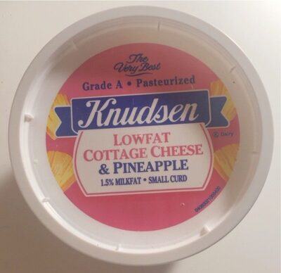 Pineapple 1.5% Lowfat Small Curd Cottage Cheese, Pineapple