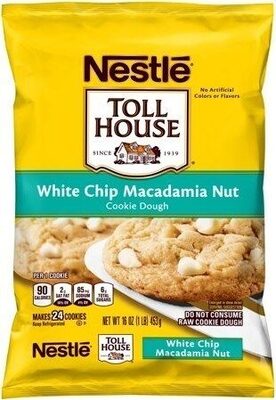 NESTL TOLL HOUSE White Chip Macadamia Nut Cookie Dough 16oz Pack