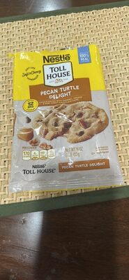 Nestl Toll House Pecan Turtle Delight Cookie Dough with Caramel, Pecans & Semi-Sweet Chocolate Chips 16oz Pack