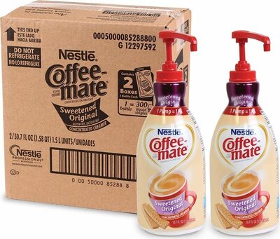 NESTLE COFFEE-MATE Coffee Creamer Sweetened Original, Liquid Concentrate Pump Bottle - 50.7 fl. Oz.