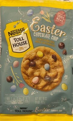 Chocolate Chip Easter Cookie Dough With Pastel Egg Sprinkles, Chocolate Chip