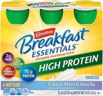Classic French Vanilla Flavor High Protein Nutritional Drink, Classic French Vanilla