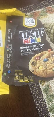 Chocolate Chip Cookie Dough Made With M&M's Minis Milk Chocolate Candies, Chocolate Chip