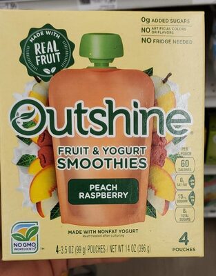 Peach Raspberry Fruit & Yogurt Smoothies, Peach Raspberry