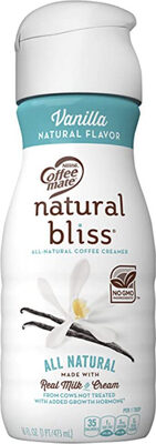 COFFEE MATE NATURAL BLISS Vanilla Coffee Creamer 16oz Bottle