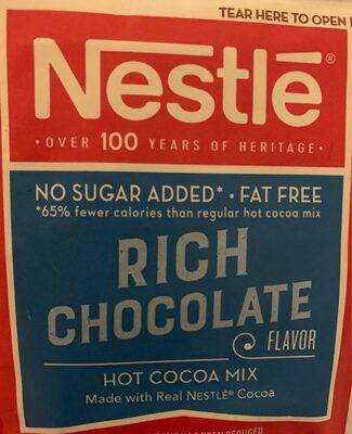 Nestle  no sugar added, fat-free rich chocolate flavor hot cocoa mix  0.28 oz packets