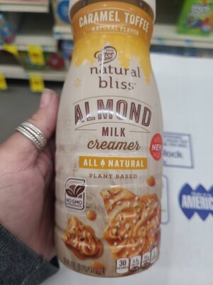 Caramel Toffee Flavor Almond Milk Creamer, Caramel Toffee