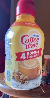 COFFEE MATE Liquid Hazelnut Display Ready Pack Club 66floz Bottle