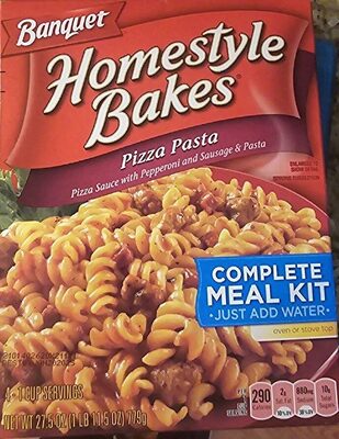 Banquet Homestyle Bakes Pizza Pasta, Meal Kit, 27.5 oz.
