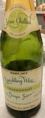 Trader Joe's, Sparkling White Chardonnay Grape Juice, Chardonnay Grape
