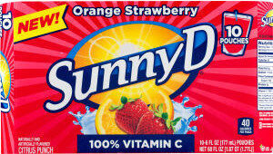 Orange Strawberry Flavored Citrus Punch Pouches, Orange Strawberry