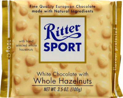 Ritter Sport, White Chocolate With Whole Hazelnuts