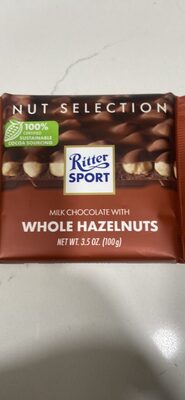 Milk Chocolate With Whole Hazelnuts, Whole Hazelnuts