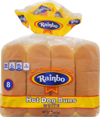 White Hot Dog Buns, White