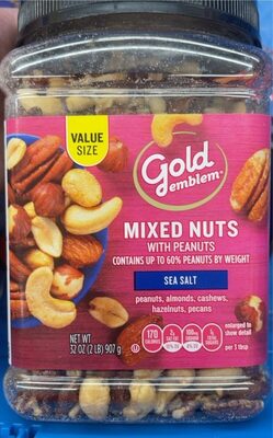 Sea Salt Mixed Nuts With Peanuts, Sea Salt
