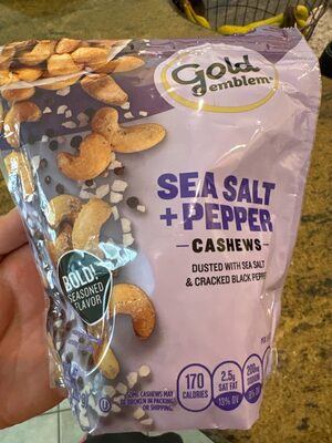 Sea Salt + Pepper Cashews, Sea Salt + Pepper