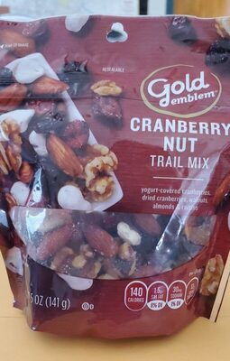 Cranberry Nut Yogurt-Covered Cranberries, Dried Cranberries, Walnuts, Almonds & Raisins Trail Mix, Cranberry Nut