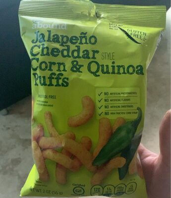 Jalapeno Cheddar Style Corn & Quinoa Puffs, Jalapeno Cheddar Style