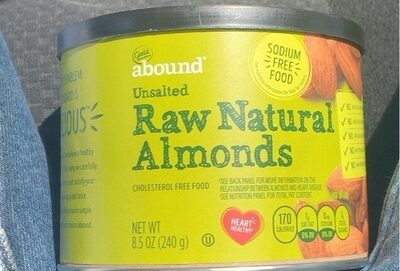 Unsalted Raw Natural Almonds, Unsalted