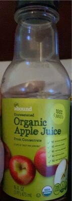 Unsweetened Apple Organic 100% Juice From Concentrate, Unsweetened Apple