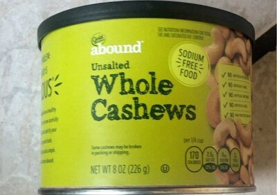 Unsalted Whole Cashews, Unsalted