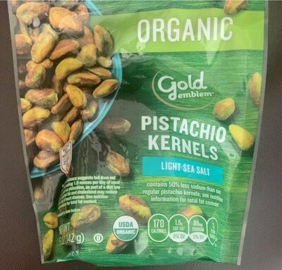 Light Sea Salt Organic Pistachio Kernels, Light Sea Salt