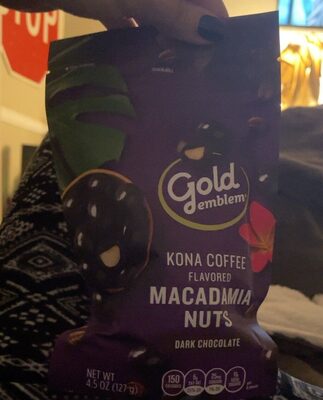 Dark Chocolate Kona Coffee Flavored Macadamia Nuts, Dark Chocolate