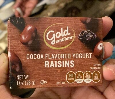 Cocoa Flavored Yogurt Raisins, Cocoa