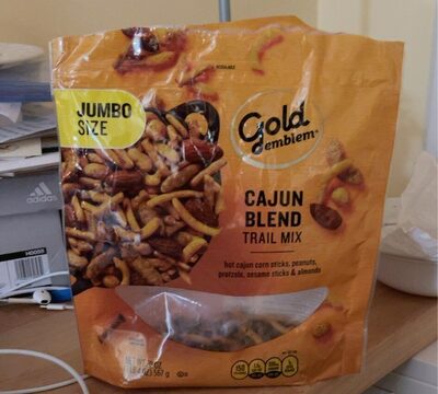 Cajun Blend Hot Cajun Corn Sticks, Peanuts, Pretzels, Sesame Sticks & Almonds Trail Mix, Cajun Blend