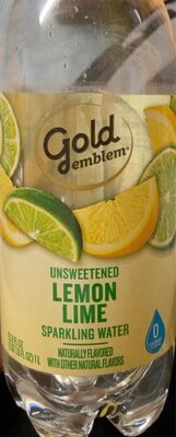 Unsweetened Lemon Lime Flavored Sparkling Water, Unsweetened Lemon Lime