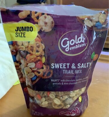 Sweet & Salty M&M's Milk Chocolate Candies, Peanuts, Pretzels & Mini Chocolate Chip Cookies Trail Mix, Sweet & Salty