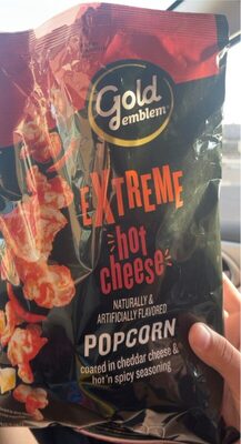 Extreme Hot Cheese Flavored Coated In Cheddar Cheese & Hot'N Spicy Seasoning Popcorn, Extreme Hot Cheese