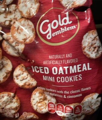 Iced Oatmeal Molasses & Cinnamon Flavored Mini Cookies, Iced Oatmeal