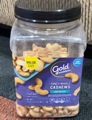 Light Sea Salt Fancy Whole Cashews, Light Sea Salt